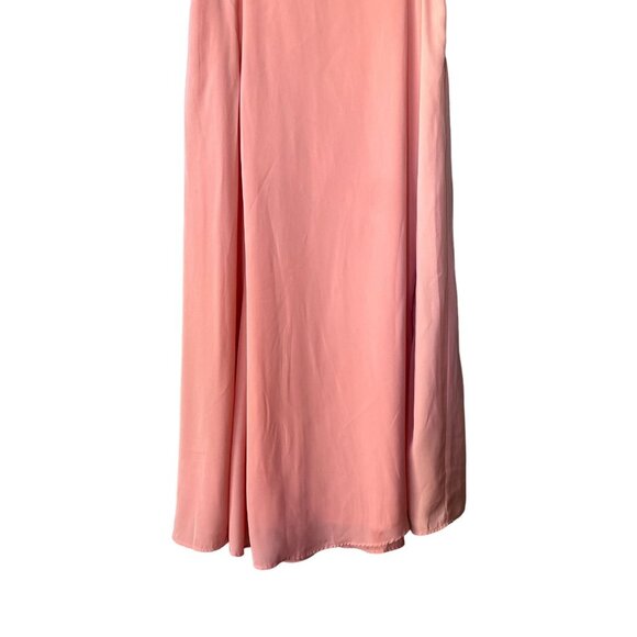 Abercrombie & Fitch Maxi Pleated Long Slit SzS Pink Coral High Waisted Skirt - Picture 4 of 11